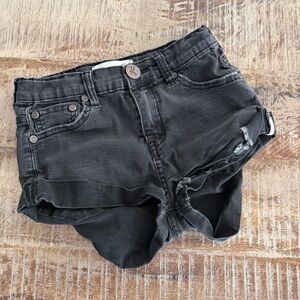 One Teaspoon Girls Black Denim Jean Shorts Size 9-10
